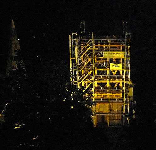 Baustelle bei Nacht - Foto: video-kopter.de