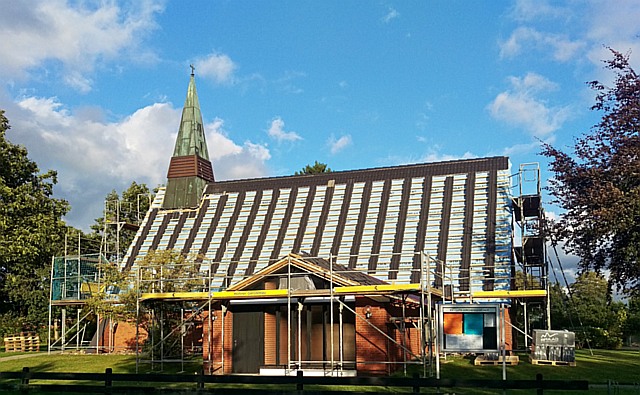 Kapelle Groß Rheide, Dacherneuerung - Foto: uk
