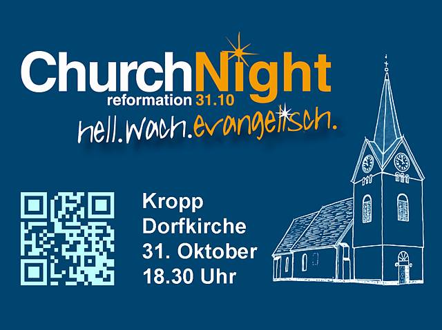 ChurchNight-Einladung  mit ChurchNight Logo vom ejwue