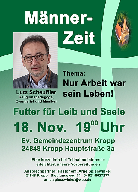Männerzeit 18.11.2022 mit Lutz Scheuffler